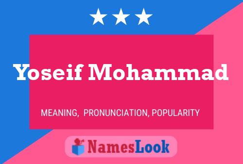 Yoseif Mohammad Namensposter