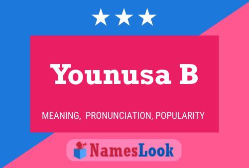 Younusa B Namensposter