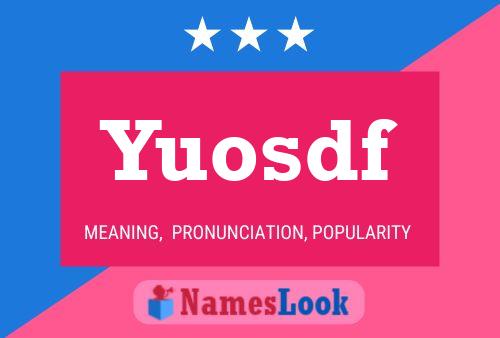 Yuosdf Namensposter