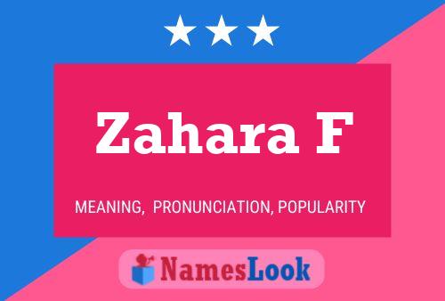 Zahara F Namensposter