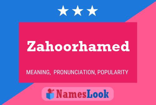 Zahoorhamed Namensposter