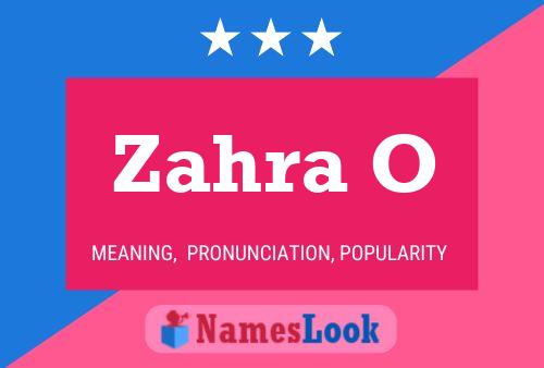 Zahra O Namensposter