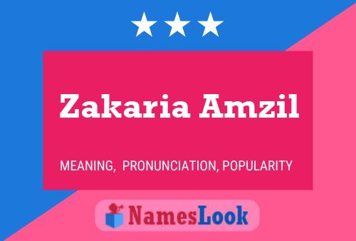 Zakaria Amzil Namensposter