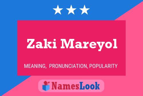 Zaki Mareyol Namensposter