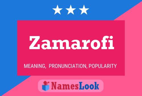 Zamarofi Namensposter