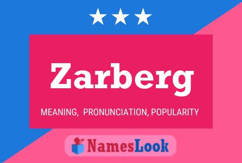 Zarberg Namensposter