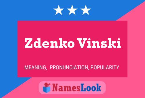 Zdenko Vinski Namensposter