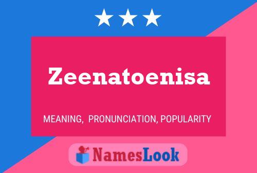 Zeenatoenisa Namensposter