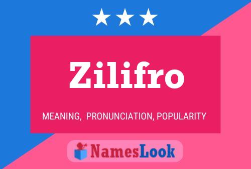 Zilifro Namensposter