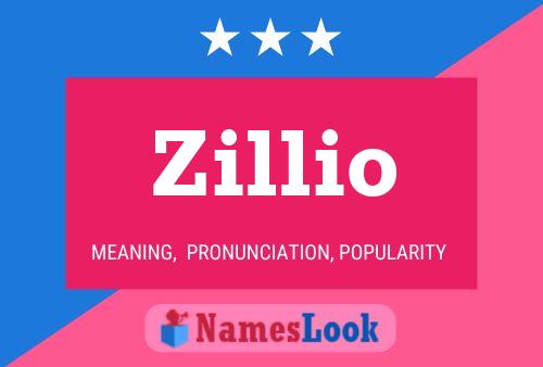 Zillio Namensposter