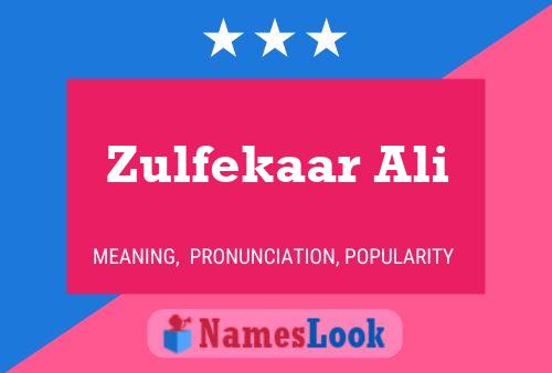 Zulfekaar Ali Namensposter